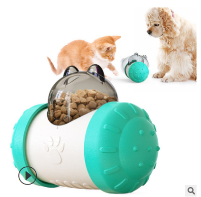 Funny Dog Treat Leaking Toy With Wheel Interactive Toy