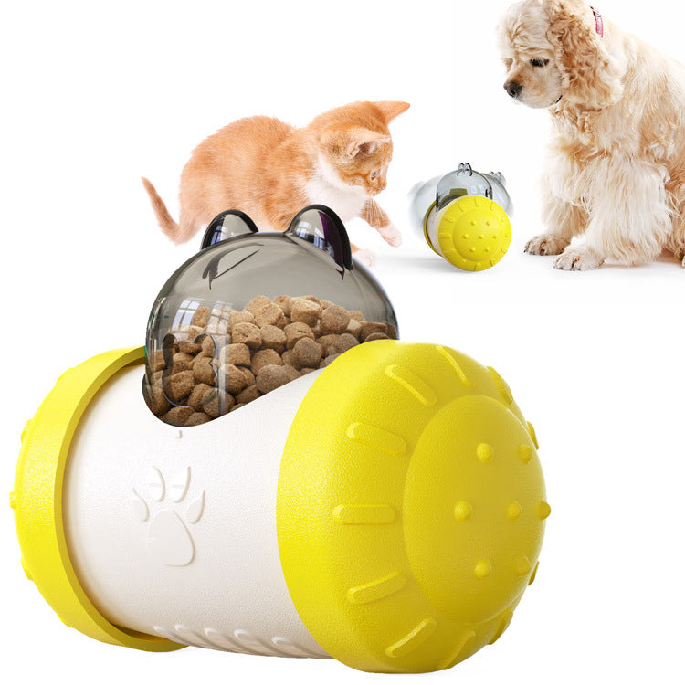 Funny Dog Treat Leaking Toy With Wheel Interactive Toy