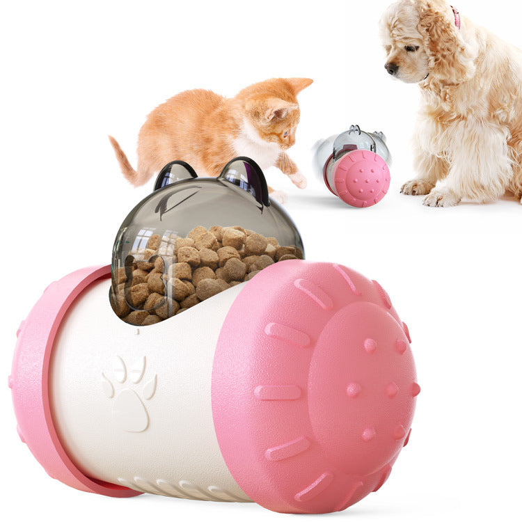 Funny Dog Treat Leaking Toy With Wheel Interactive Toy