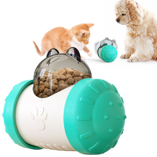 Funny Dog Treat Leaking Toy With Wheel Interactive Toy