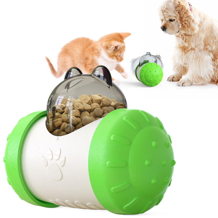 Funny Dog Treat Leaking Toy With Wheel Interactive Toy