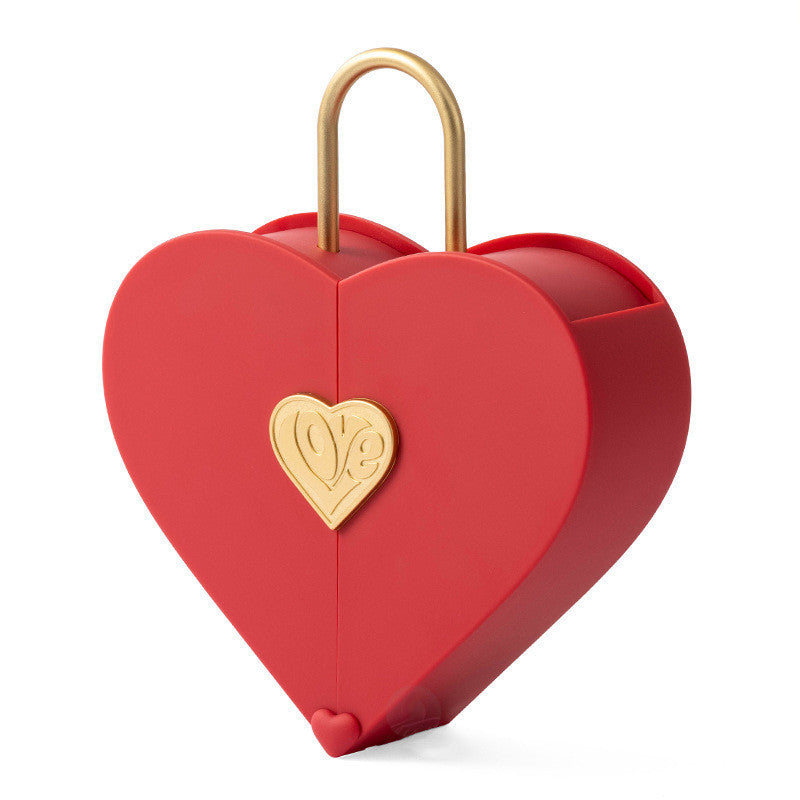 Creative Set Jewelry Box Portable Heart-shaped Double