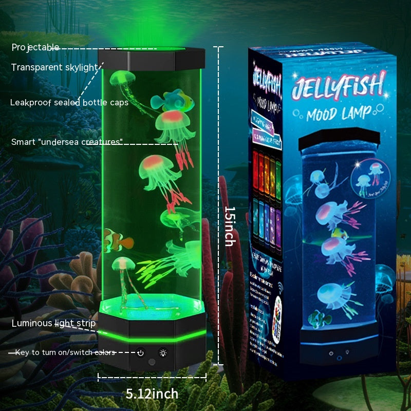 Fish Tank Projection Jellyfish Led Atmosphere Night Light Creative Projector Lamp Home Decor