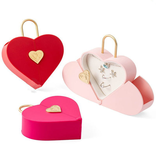 Creative Set Jewelry Box Portable Heart-shaped Double